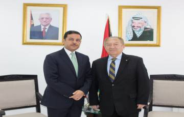 وزير الاقتصاد الوطني والسفير الاردني لدى دولة فلسطين يبحثان سبل تعزيز العلاقات الاقتصادية