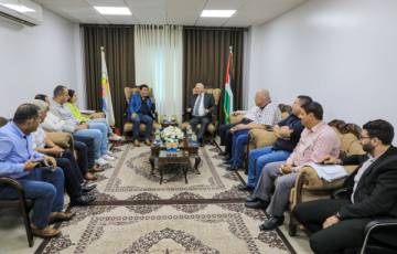 اتحاد المقاولين يبحث آليات العمل المشترك مع الشؤون المدنية بغزة  